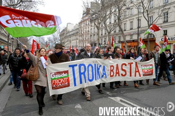 Manifestation en soutien au peuple grec