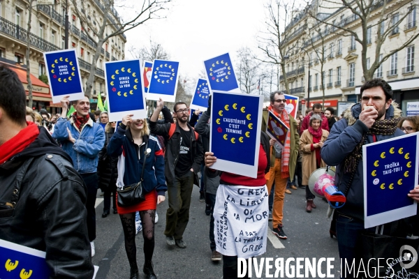 Manifestation en soutien au peuple grec