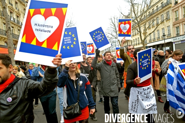 Manifestation en soutien au peuple grec