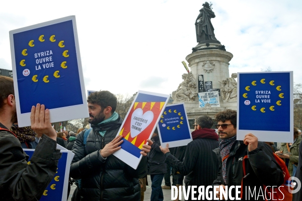 Manifestation en soutien au peuple grec