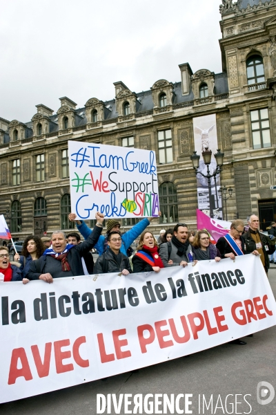 Manifestation en soutien au peuple grec