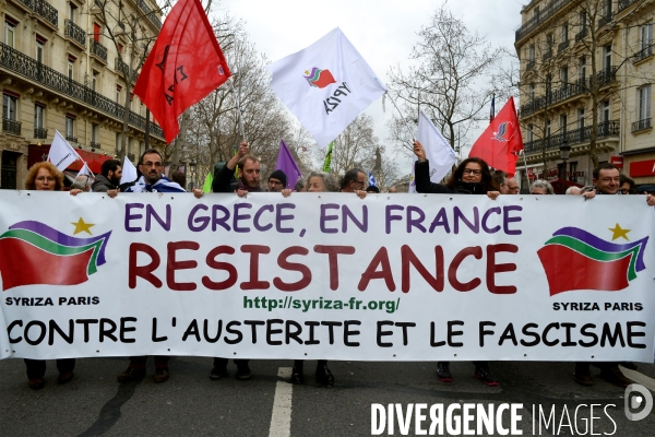 Manifestation en soutien au peuple grec