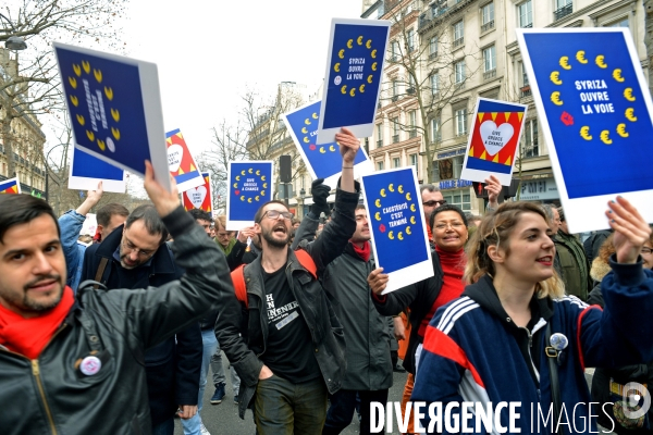 Manifestation en soutien au peuple grec