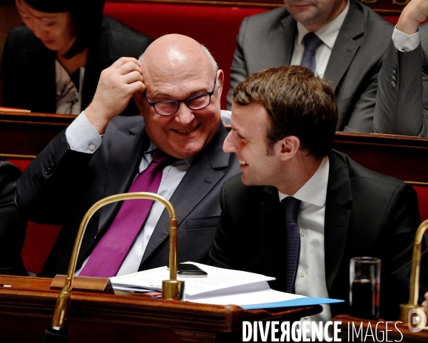 Michel Sapin avec Emmanuel Macron
