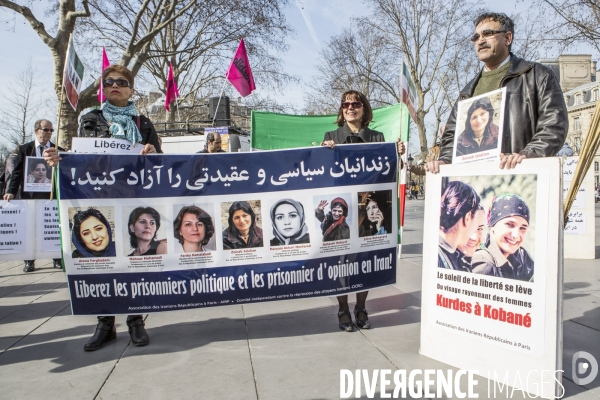 Marche de la  Journee internationale des Droits des Femmes, Paris.