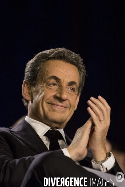 Nicolas SARKOZY en campagne pour soutenir les candidats aux élections départementales à Saint-Maur-des-Fossés