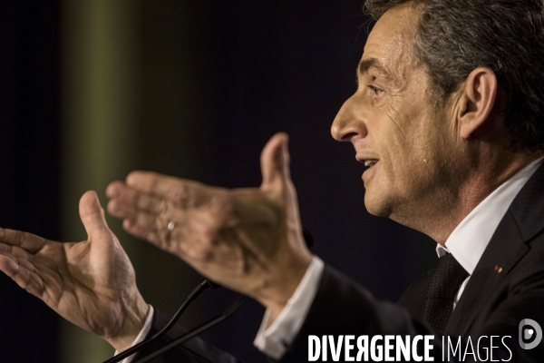 Nicolas SARKOZY en campagne pour soutenir les candidats aux élections départementales à Saint-Maur-des-Fossés