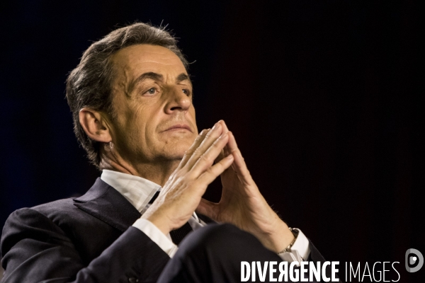 Nicolas SARKOZY en campagne pour soutenir les candidats aux élections départementales à Saint-Maur-des-Fossés