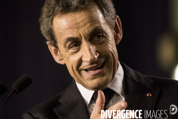 Nicolas SARKOZY en campagne pour soutenir les candidats aux élections départementales à Saint-Maur-des-Fossés