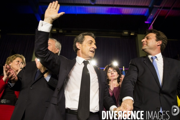 Nicolas SARKOZY en campagne pour soutenir les candidats aux élections départementales à Saint-Maur-des-Fossés