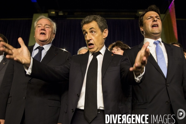 Nicolas SARKOZY en campagne pour soutenir les candidats aux élections départementales à Saint-Maur-des-Fossés