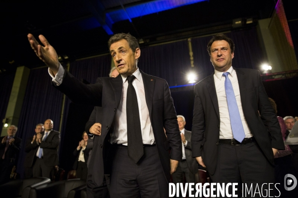 Nicolas SARKOZY en campagne pour soutenir les candidats aux élections départementales à Saint-Maur-des-Fossés