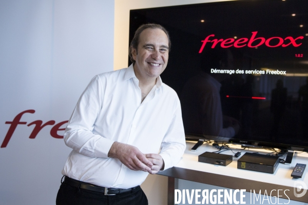 Xavier NIEL le vice-Président fondateur d ILIAD présente la nouvelle Freebox mini 4K.