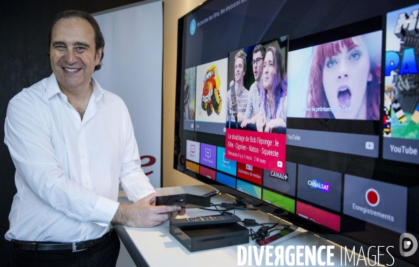 Xavier NIEL le vice-Président fondateur d ILIAD présente la nouvelle Freebox mini 4K.