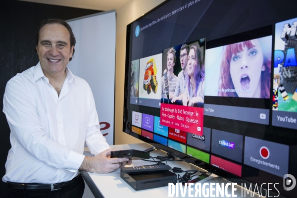 Xavier NIEL le vice-Président fondateur d ILIAD présente la nouvelle Freebox mini 4K.