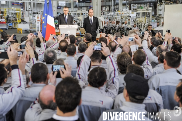 Francois Hollande chez PSA - Tremery