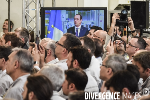 Francois Hollande chez PSA - Tremery