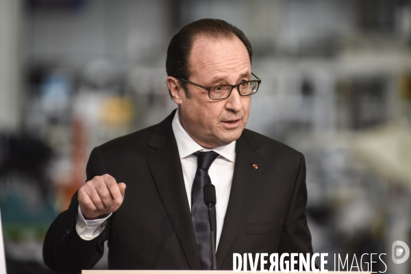 Francois Hollande chez PSA - Tremery