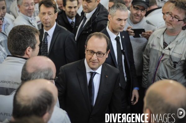 Francois Hollande chez PSA - Tremery