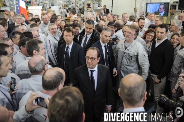 Francois Hollande chez PSA - Tremery