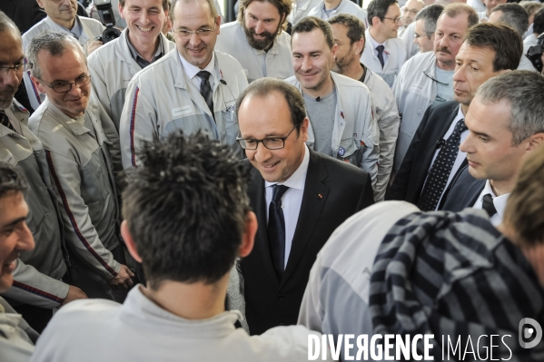 Francois Hollande chez PSA - Tremery