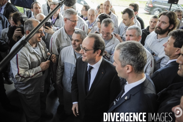 Francois Hollande chez PSA - Tremery