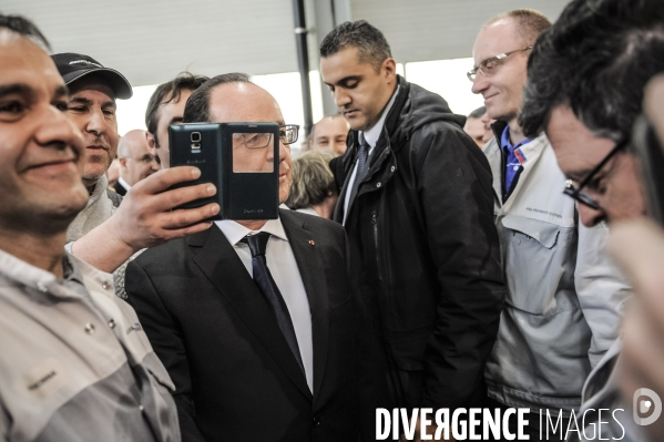 Francois Hollande chez PSA - Tremery