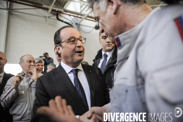 Francois Hollande chez PSA - Tremery