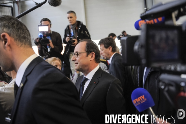 Francois Hollande chez PSA - Tremery