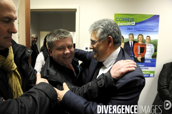 Résultats en Corrèze. Elections départementales.