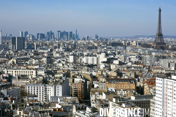 Illustration Mars 2015. Vue aerienne de Paris