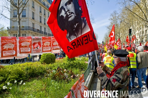 Manifestation contre les reformes du gouvernement, la loi Macron, et contre l austerite