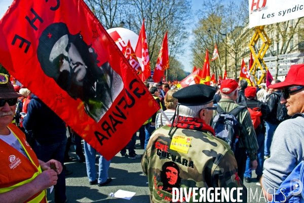 Manifestation contre les reformes du gouvernement, la loi Macron, et contre l austerite