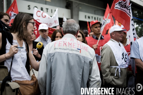 Rassemblement des salariés et sous-traitants de PSA Peugeot Citroën, Paris, 28/06/2012