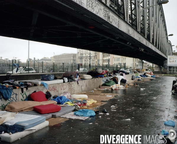 Metro La Chapelle, réfugiés africains