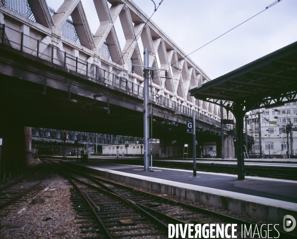 Gare de l est, vue du pont rue Lafayette