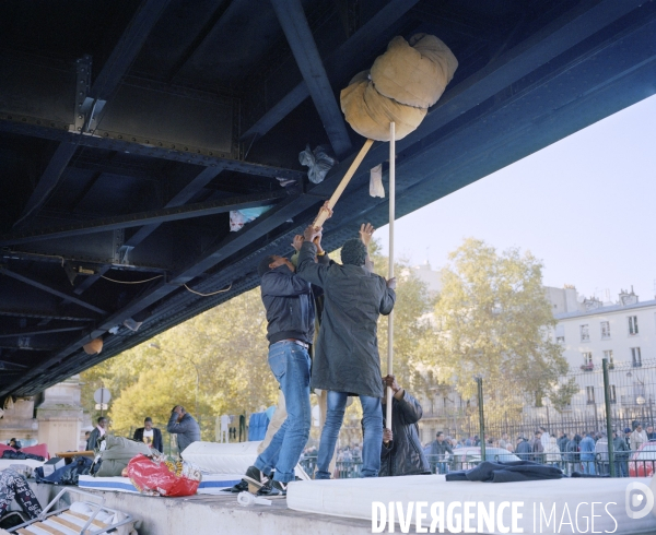 Metro La Chapelle, réfugiés africains