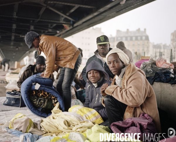 Metro La Chapelle, réfugiés africains