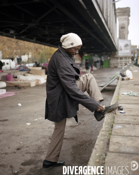 Metro La Chapelle, réfugiés africains