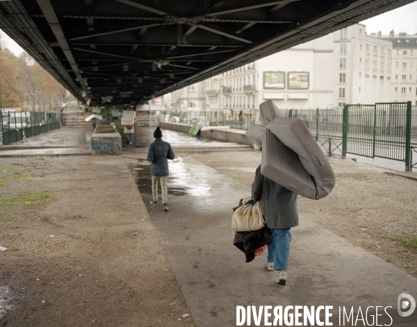 Metro La Chapelle, réfugiés africains