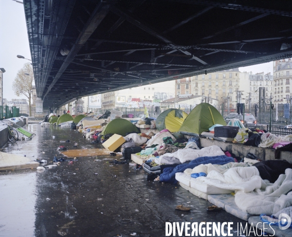 Metro La Chapelle, réfugiés africains