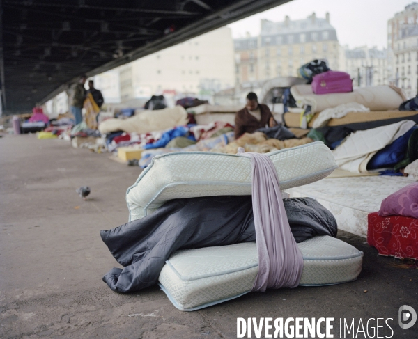 Metro La Chapelle, réfugiés africains