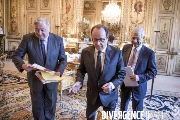 Bartolone et Larcher remettent leurs rapports  à Hollande