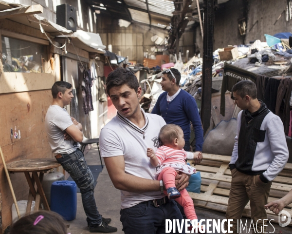 Camp de Roumains en Seine Saint-Denis.