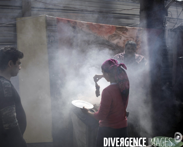 Camp de Roumains en Seine Saint-Denis.