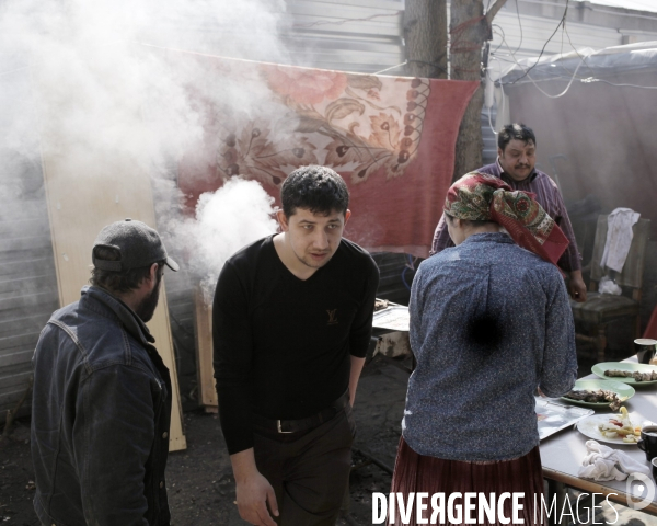 Camp de Roumains en Seine Saint-Denis.