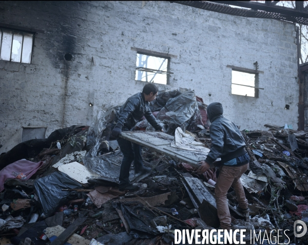 Camp d immigrés roumains, Paris Nord.