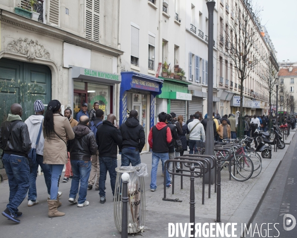 Metro La Chapelle, réfugiés africains