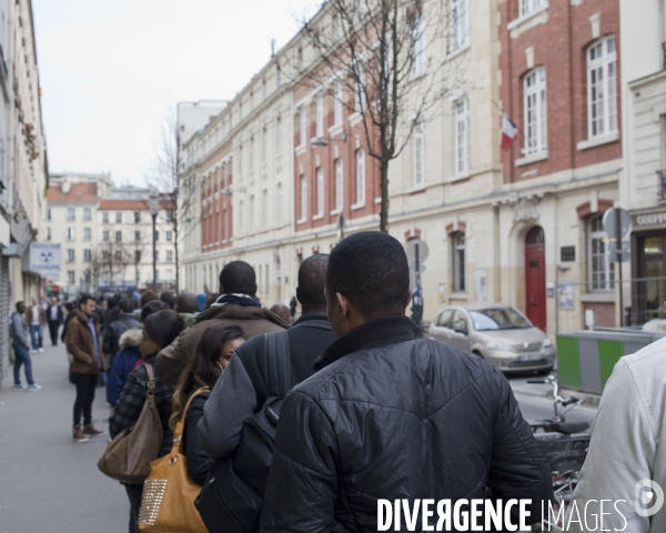 Metro La Chapelle, réfugiés africains