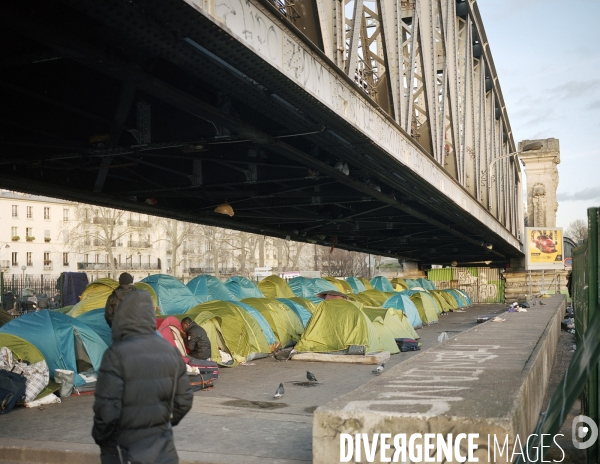 Metro La Chapelle, réfugiés africains